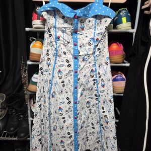 Sourpuss Halter Ice Cream and Cupcake Retro Print Dress, Size XL